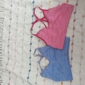 Girls AK  AKAMC Sports Bra  Pink / Blue XL Set Of 2